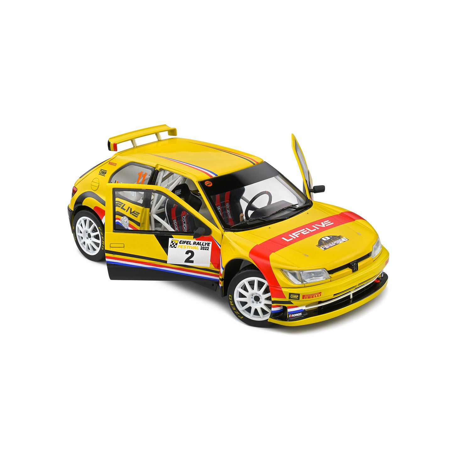 Mô hình xe Solido 1/18 Peugeot 306 Maxi – Eifel Rallye Festival – 2022 – #2 T.Neuville/A.Cornet