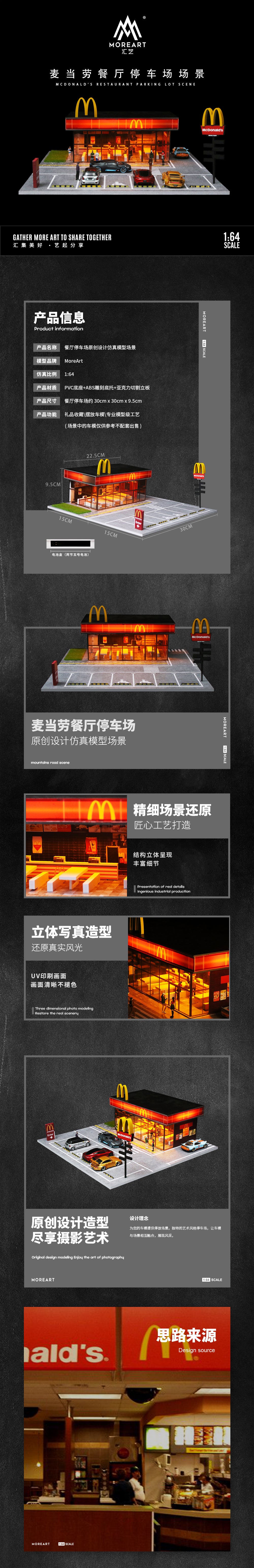 Mô hình diorama McDonald's Parking toàn cảnh
