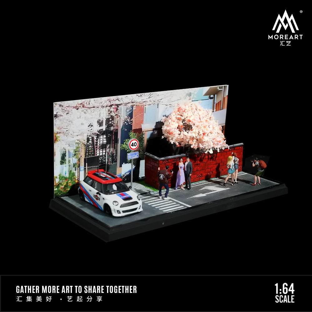 Góc nghiêng diorama Cherry Blossom Street