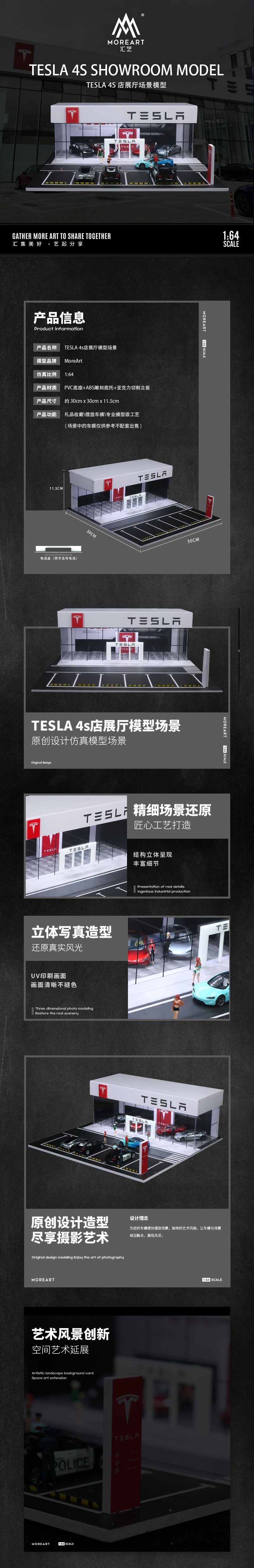 Vỏ hộp mô hình Tesla Showroom