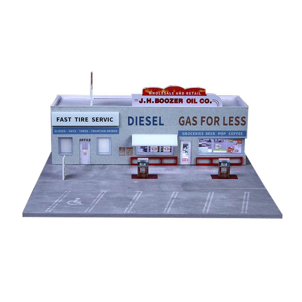 Tổng quan diorama American Gas Station MoreArt