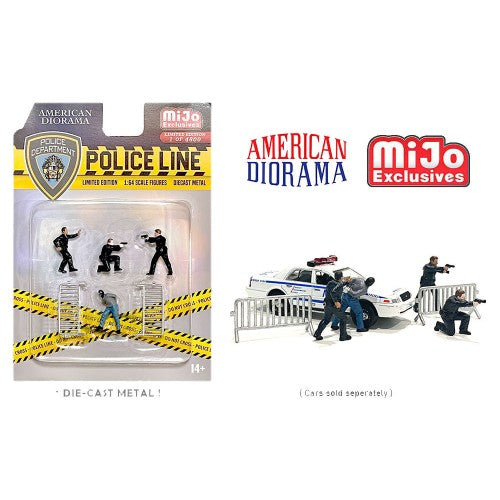 Mô hình American Diorama 1:64 AD-76493MJ 1:64 Limited Edition Die Cast Figure Set - Police Line - AD-76493MJ