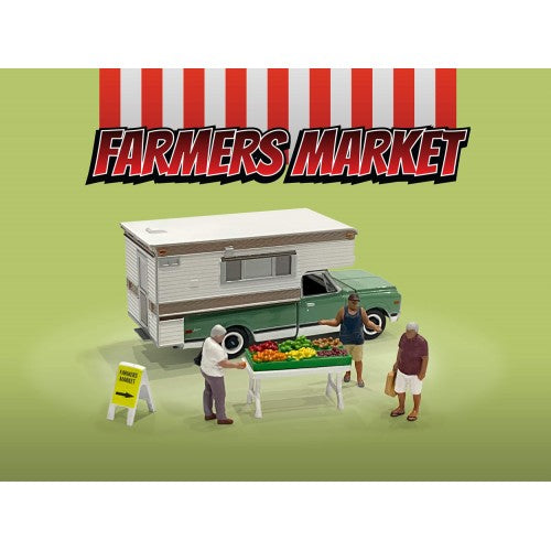 Mô hình American Diorama 1:64 AD-76501MJ 1:64 Limited Edition Die Cast Figure Set - Farmer's Market - AD-76501MJ