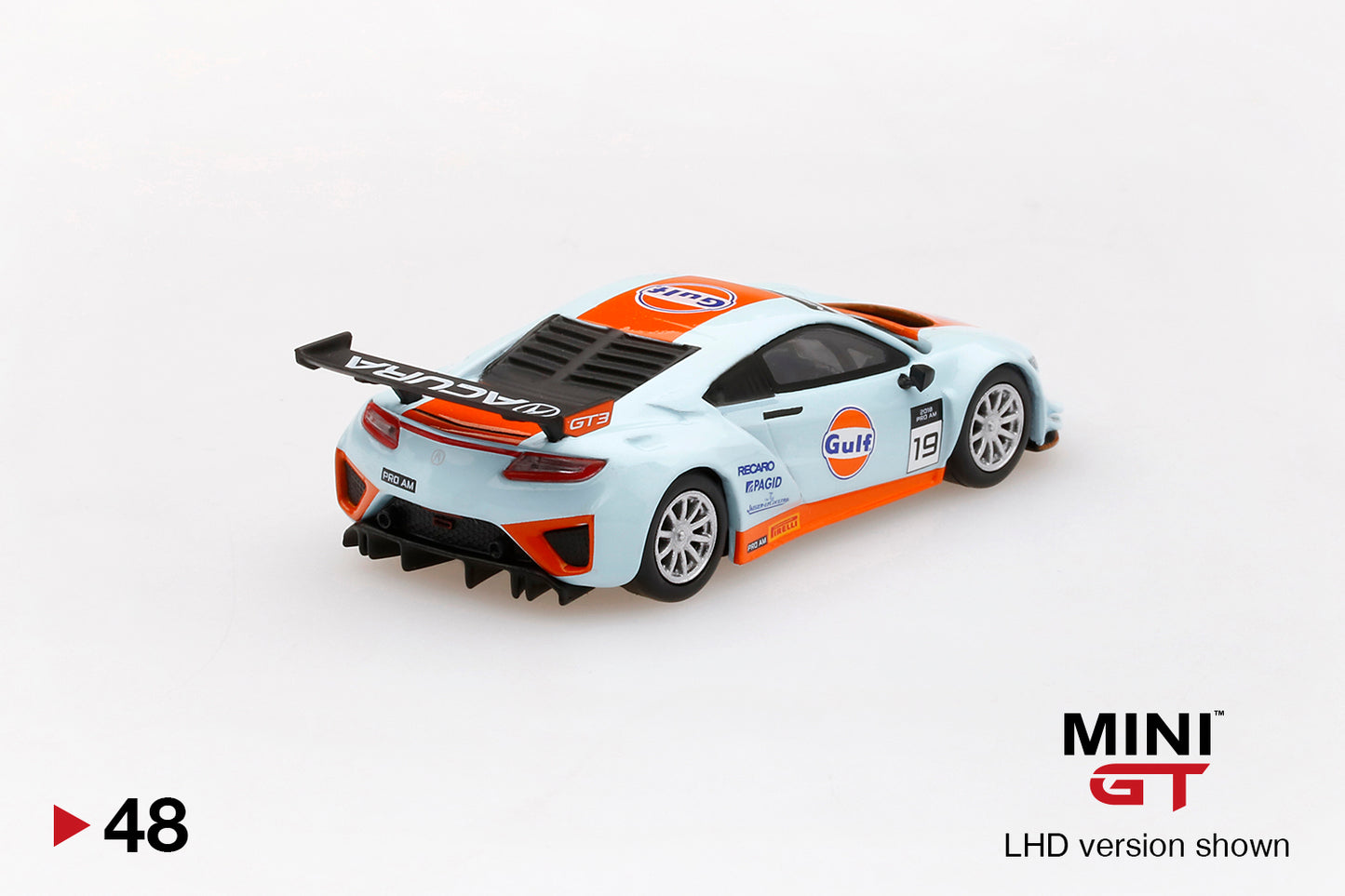 Mô hình xe Mini GT 1:64 Acura NSX GT3 Gulf Racing - MGT00048-MJ
