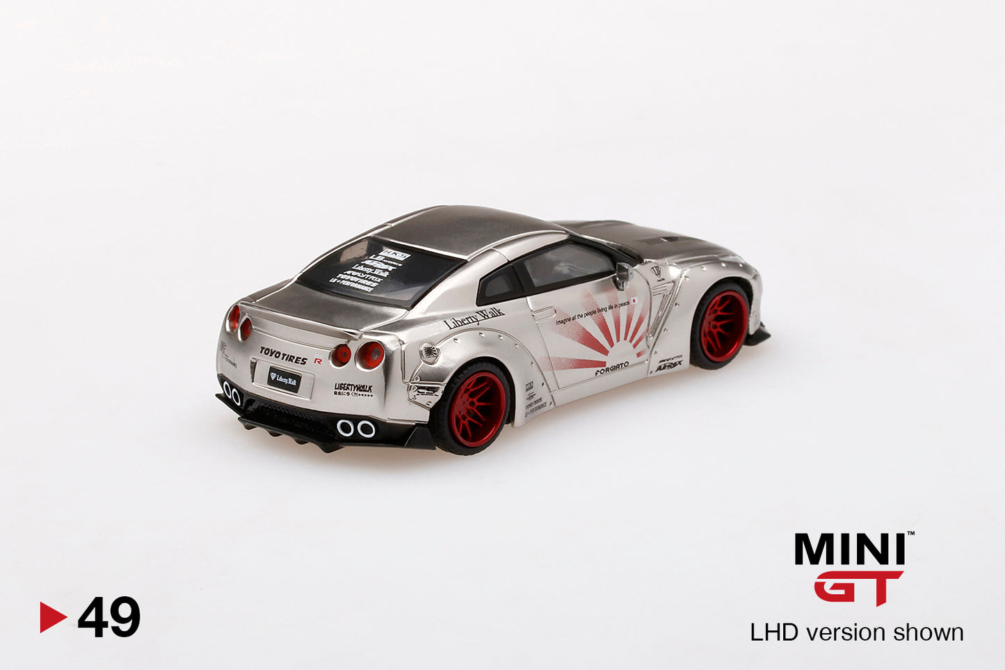 Mô hình xe Mini GT 1:64 LB★WORKS Nissan GT-R (R35) Satin Silver - MGT00049