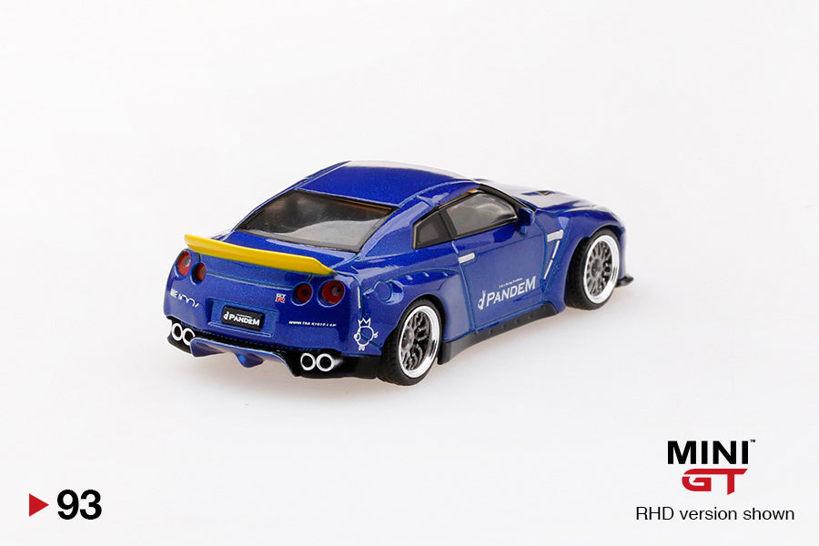 Mô hình xe Mini GT 1:64 Pandem Nissan GT-R (R35) Velocity Blue - MGT00093