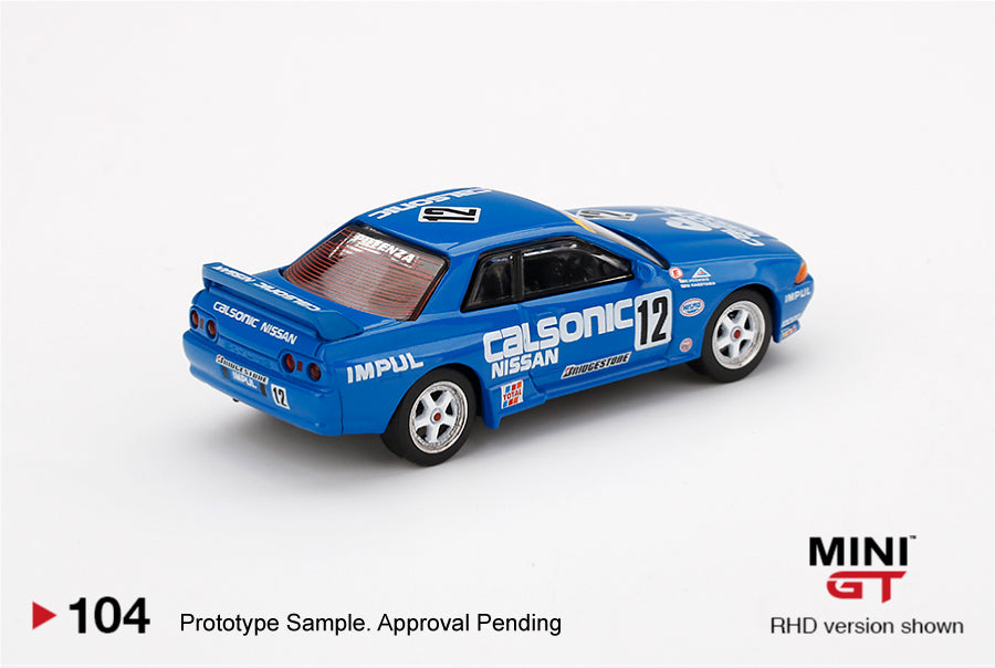 Mô hình xe Mini GT 1:64 Nissan Skyline GT-R (R32) Gr. A #12 Calsonic 1993 - MGT00104