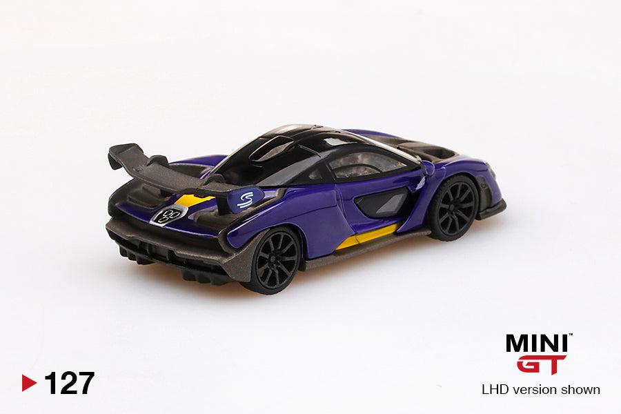 Mô hình xe Mini GT 1:64 McLaren Senna Purple/Yellow - MGT00127