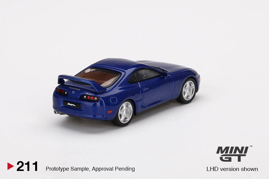 Mô hình xe Mini GT 1:64 Toyota Supra (JZA80) Blue Pearl Metallic - MGT00211