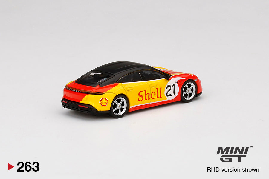 Mô hình xe Mini GT 1:64 Porsche Taycan Turbo S Porsche x Shell - MGT00263