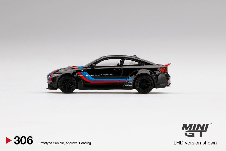 Mô hình xe Mini GT 1:64 LB★WORKS BMW M4 Black W/ M Stripe - MGT00306