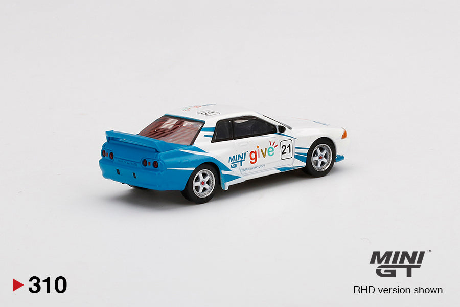 Mô hình xe Mini GT 1:64 Nissan Skyline GT-R (R32) Gr. A #21 MINI GT give 2021 HK Edition - MGT00310