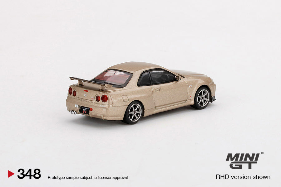 Mô hình xe Mini GT 1:64 Nissan Skyline GT-R (R34) M-Spec Silica Breath - MGT00348