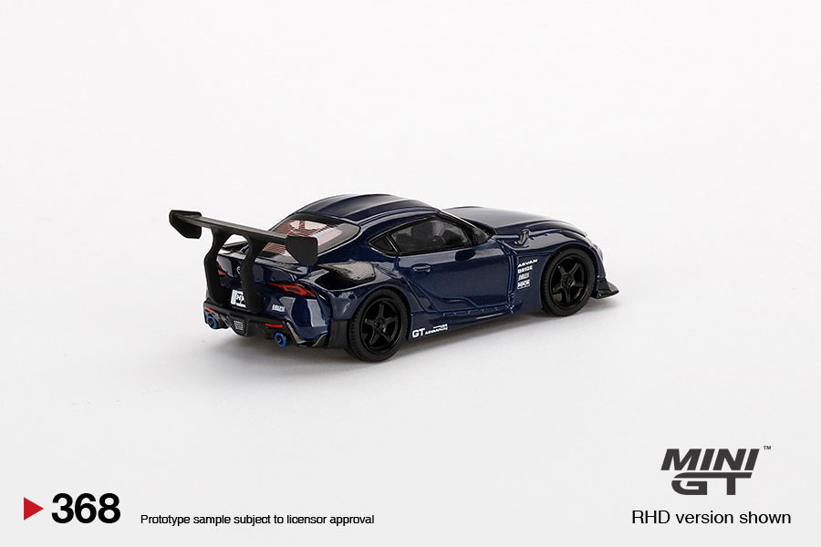 Mô hình xe Mini GT 1:64 HKS Toyota GR Supra (A90) Downshift Blue - MGT00368