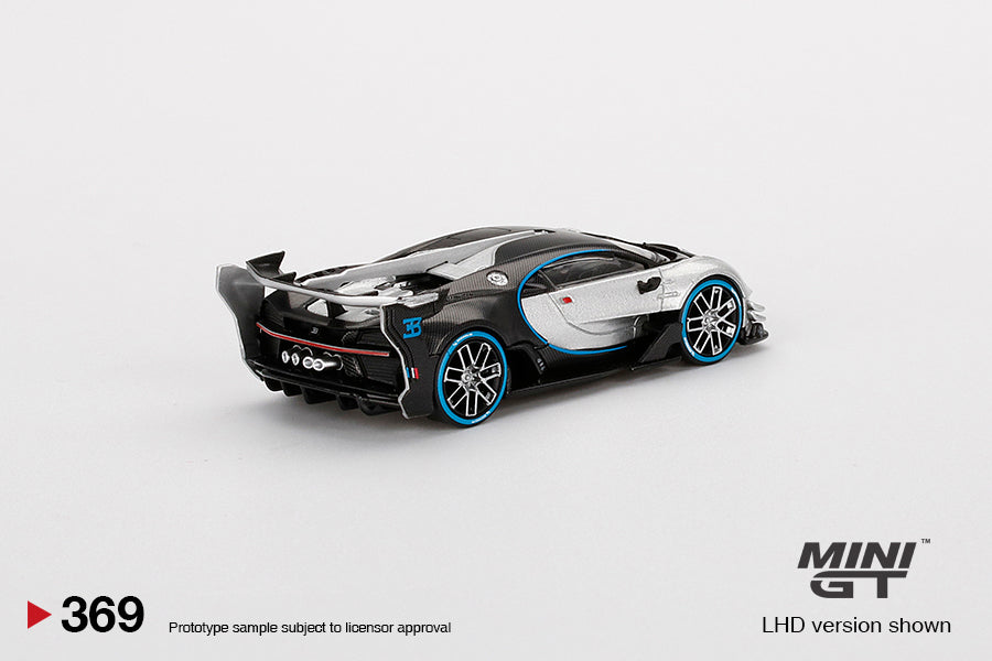Mô hình xe Mini GT 1:64 Bugatti Vision Gran Turismo Silver - MGT00369