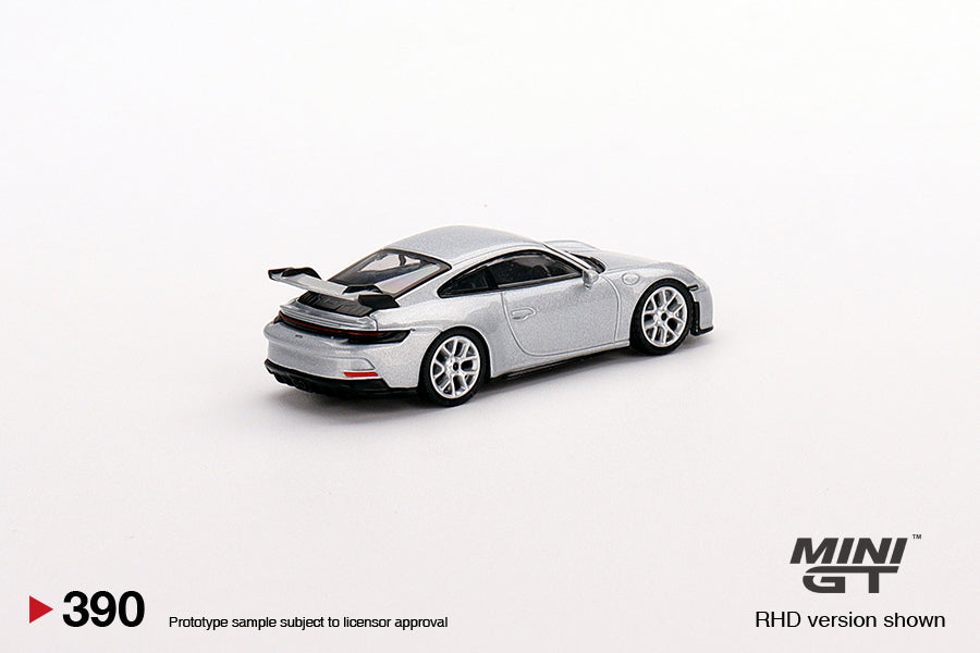 Mô hình xe Mini GT 1:64 Porsche 911 (992) GT3 GT Silver Metallic - MGT00390