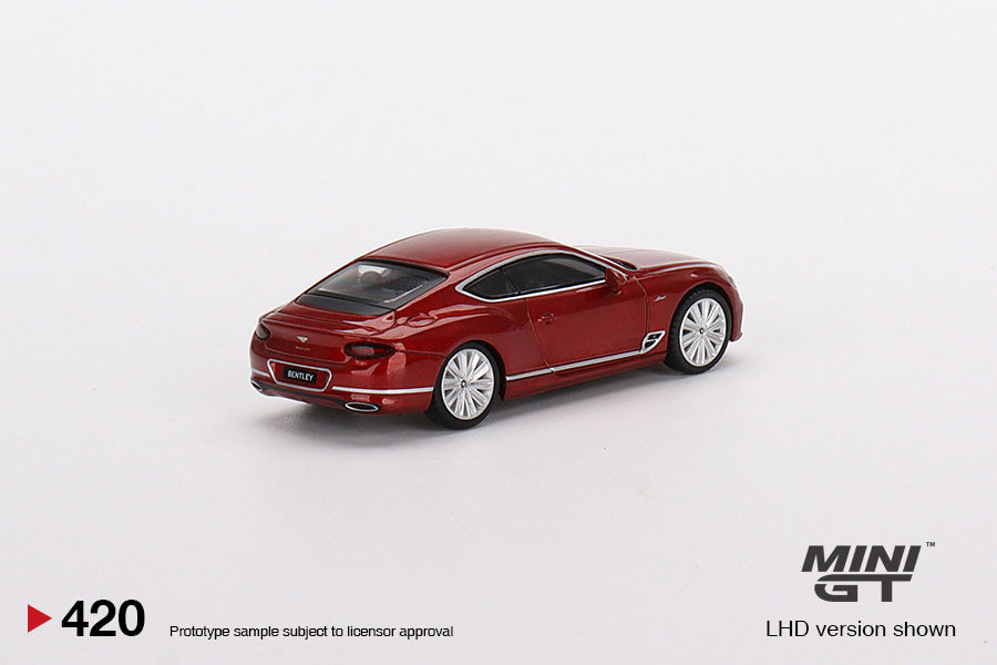 Mô hình xe Mini GT 1:64 Bentley Continental GT Speed 2022 Candy Red - MGT00420