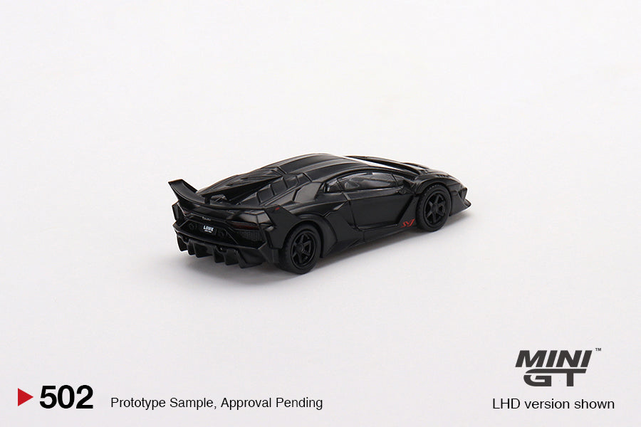 Mô hình xe Mini GT 1:64 Lamborghini LB-Silhouette WORKS Aventador GT EVO Matte Black - MGT00502