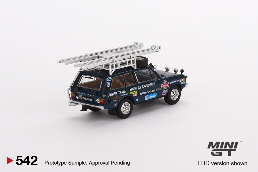 Mô hình xe Mini GT 1:64 Range Rover 1971 British Trans-Americas Expedition (VXC-868K) - MGT00542