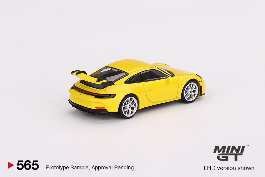 Mô hình xe Mini GT 1:64 Porsche 911 (992) GT3 Racing Yellow - MGT00565