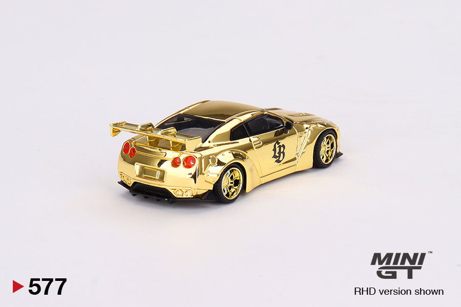Mô hình xe Mini GT 1:64 LB★WORKS Nissan GT-R R35 Type 1, Rear Wing ver 1 , RHD Gold Series - MGT00577