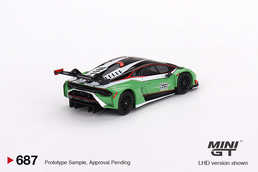 Mô hình xe Mini GT 1:64 Lamborghini Huracán GT3 EVO2 Presentation - MGT00687