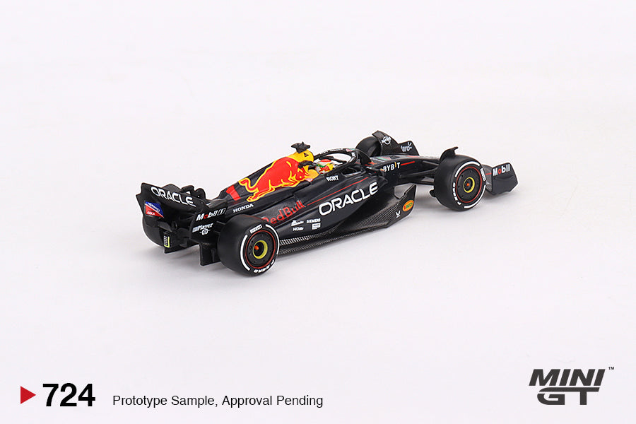 Mô hình xe Mini GT 1:64 Oracle Red Bull Racing RB19 #1 Max Verstappen 2023 F1 2023 Bahrain GP Winner - MGT00724