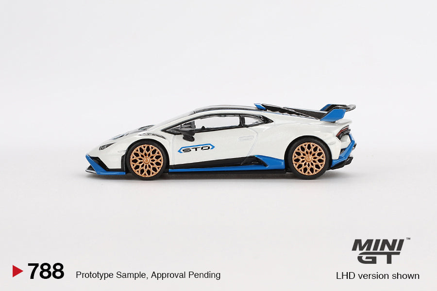 Mô hình xe Mini GT 1:64 Lamborghini Huracán STO Bianco Asopo - MGT00788