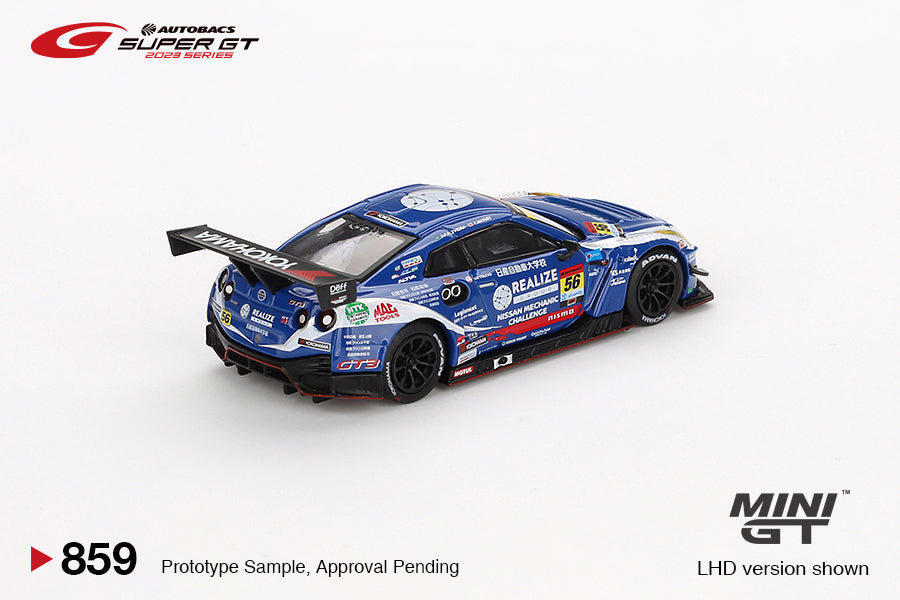 Mô hình xe Mini GT 1:64 Nissan GT-R NISMO GT3 #56 REALIZE NISSAN MECHANIC CHALLENGE GT-R 2023 SUPER GT SERIES - MGT00859