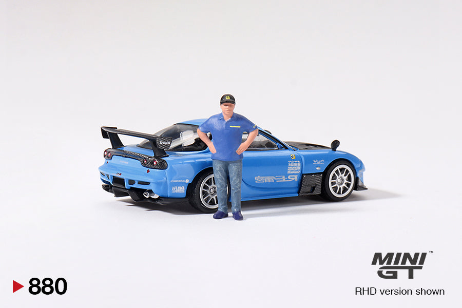 Mô hình xe Mini GT 1:64 Mazda RX-7 RE-Amemiya 20B NA 3ROTOR-7 w/ Ama-san Figure TAS 2025 Limited Edition RE-Amemiya Exclusive - MGT00880