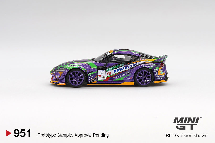 Mô hình xe Mini GT 1:64 Toyota GR Supra KUHL 2021 D1GP EVANGELION RACING - MGT00951