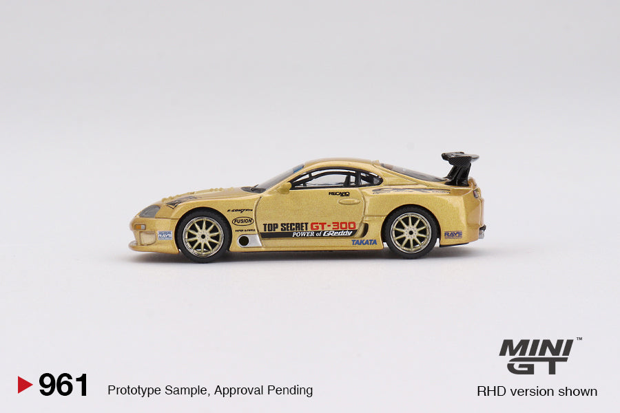 Mô hình xe Mini GT 1:64 Toyota Supra (A80) Top Secret GT-300 Top Secret Gold - MGT00961