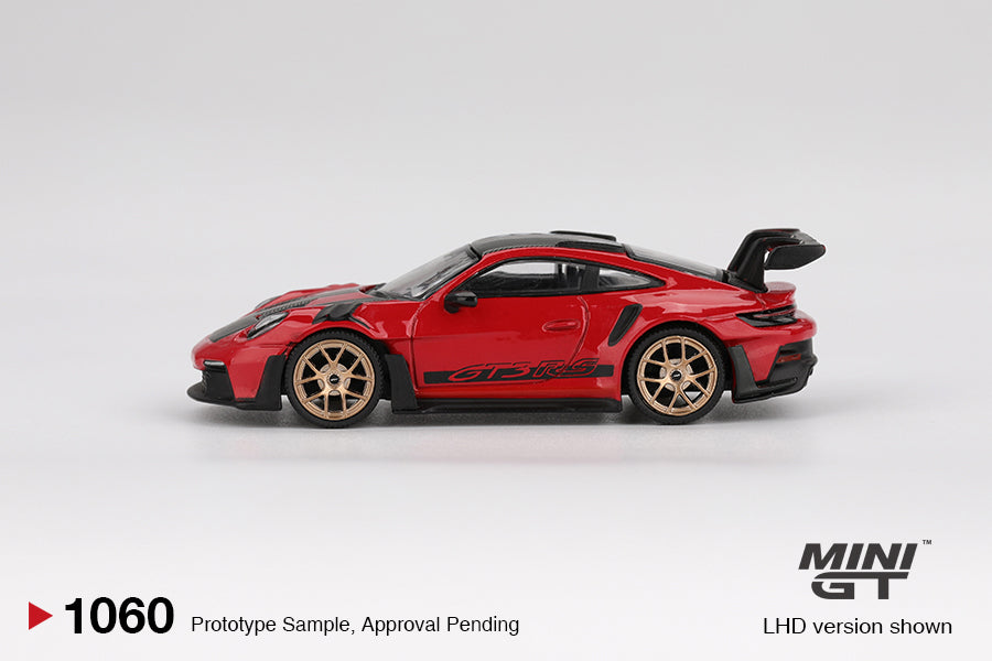 Mô hình xe Mini GT 1:64 Porsche 911 (992) GT3 RS Weissach Package Guards Red - MGT01060