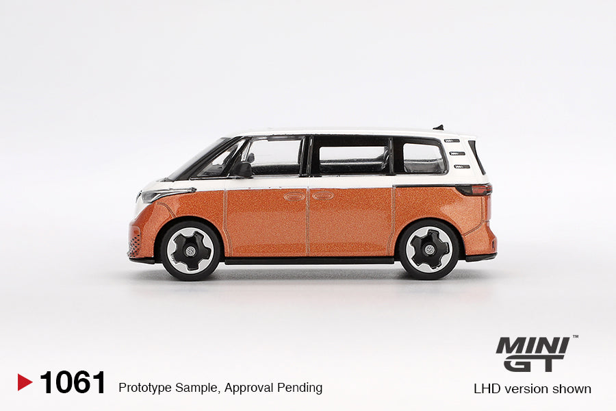 Mô hình xe Mini GT 1:64 Volkswagen ID.Buzz Candy White / Energetic Orange - MGT01061