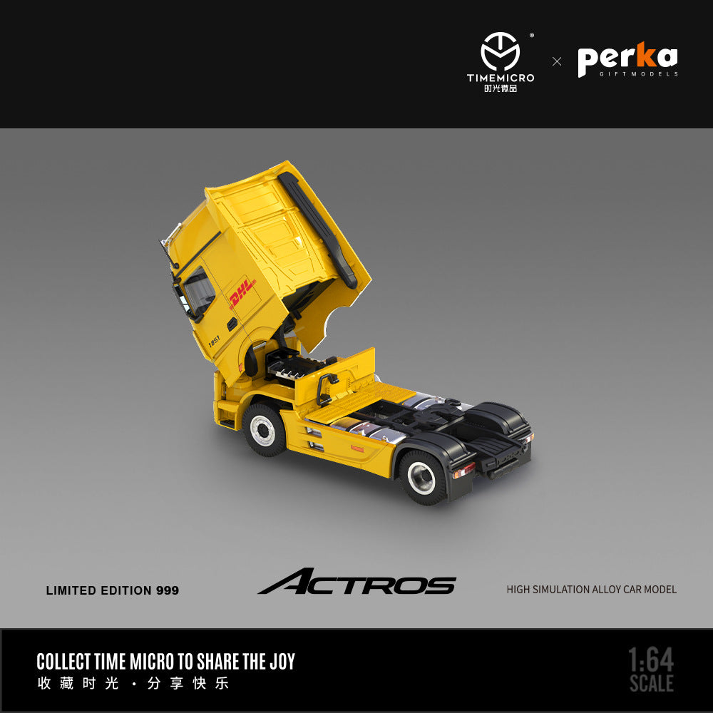 Mô hình xe Time Micro 1/64 xe tải Mercedes-Benz Actros Shiguang & Perka