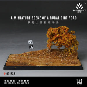 MOREART 1:64 Sa bàn bối cảnh đường đất nông thôn | Mô hình Diorama mã MO901333