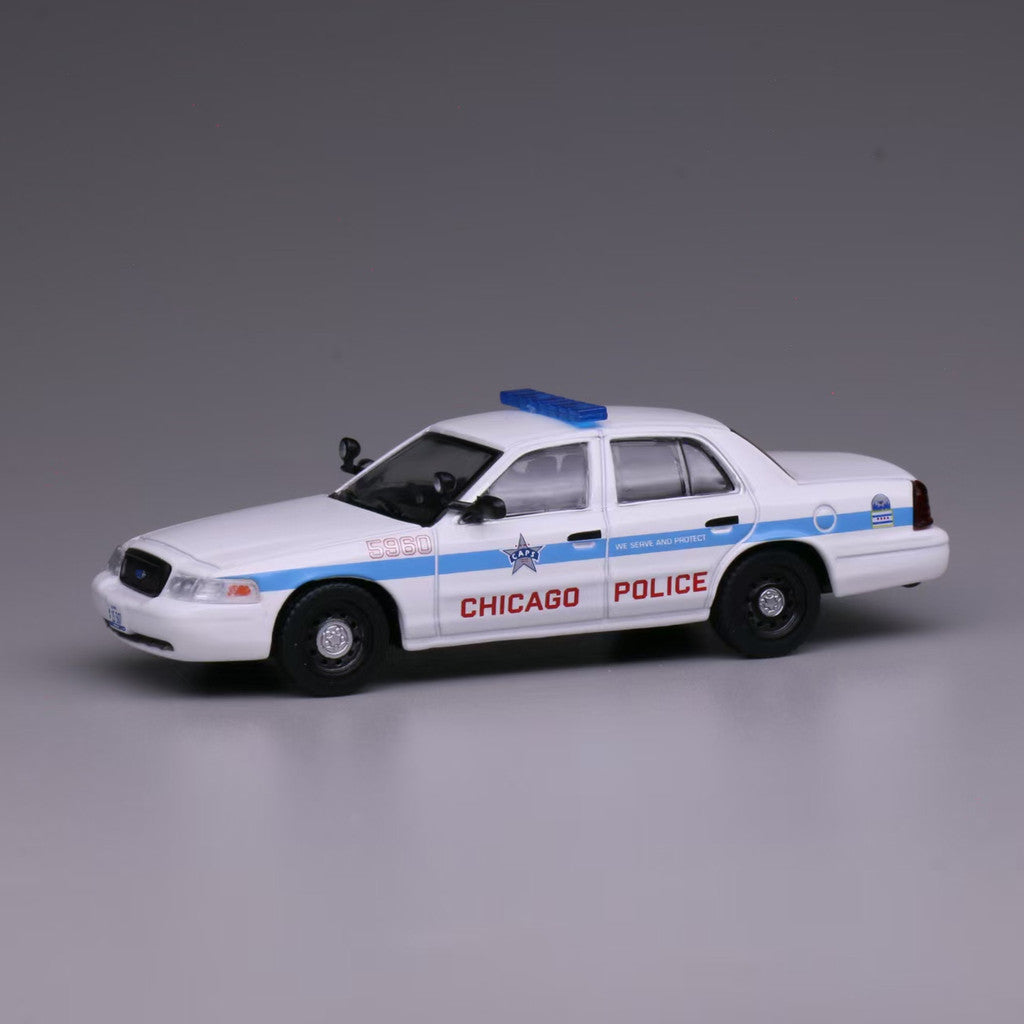 Mô hình xe 596 1:64 Xe Cảnh Sát Mỹ Ford Victoria CV Xe Cơ Bắp Cổ Điển