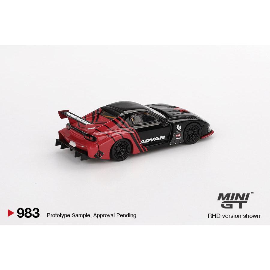 [HÀNG CÓ SẴN] Mocus Mô hình xe Mini GT 1:64 Mazda RX-7 LB-Super Silhouette Advan 983