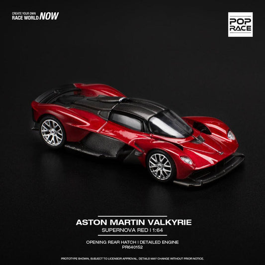 [HÀNG CÓ SẴN] Mô hình xe POPRACE 1:64 ASTON MARTIN VALKYRIE - SUPERNOVA RED PR640152