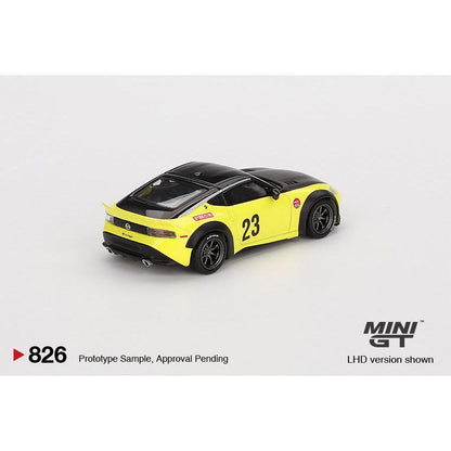 [HÀNG CÓ SẴN] Mocus Mô hình xe Mini GT 1:64 Nissan Z LBNATION WORKS Ikazuchi Yellow 826