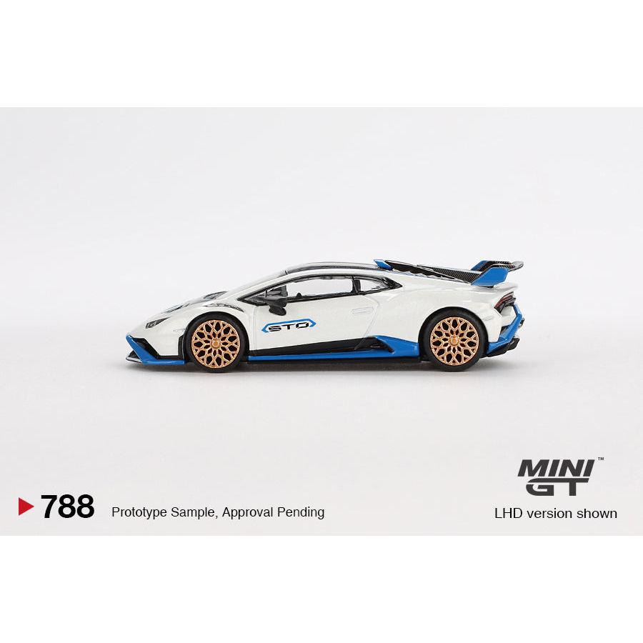 [HÀNG CÓ SẴN] Mocus Mô hình xe Mini GT 1:64 Lamborghini Huracán STO Bianco Asopo 788