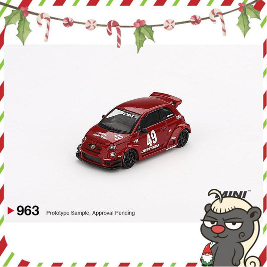 [HÀNG CÓ SẴN] Mocus Mô hình xe Mini GT 1:64 LB-WORKS x Abas Works ABARTH 595 Red 963