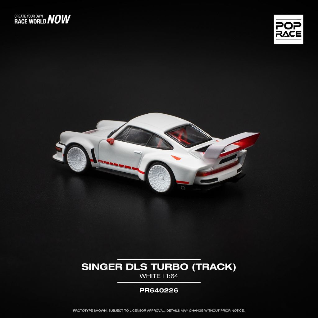 [HÀNG CÓ SẴN] Mô hình xe POPRACE 1:64 SINGER DLS TURBO (TRACK) - WHITE PR640226