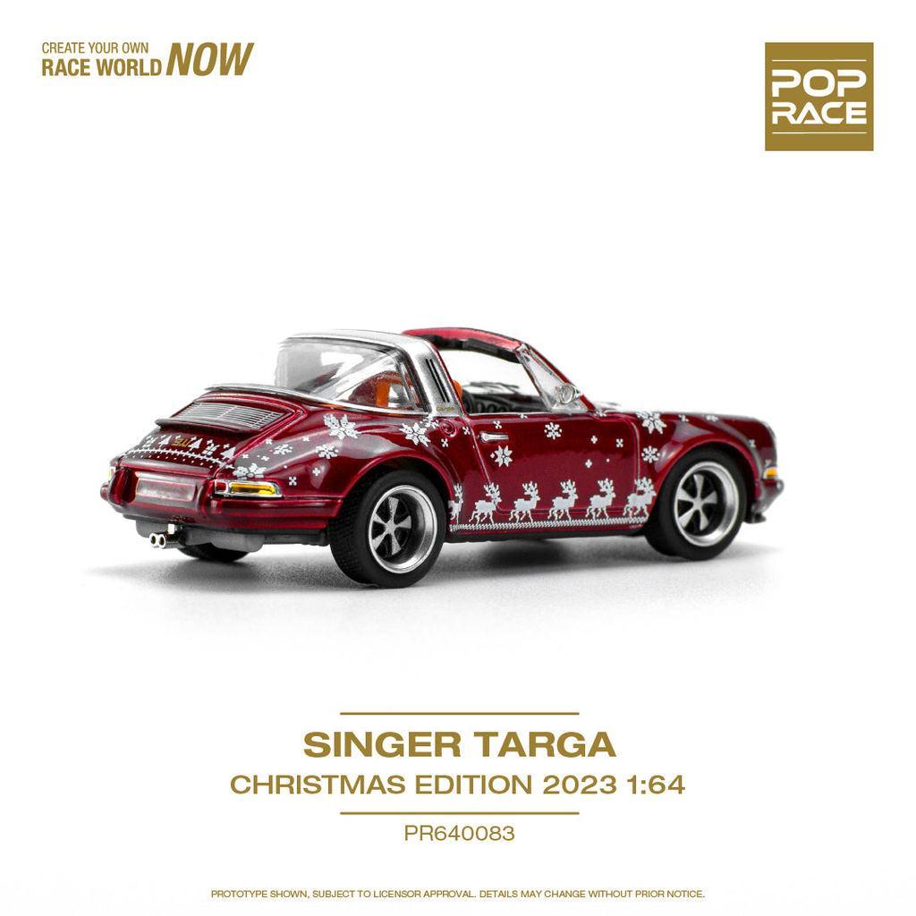 [HÀNG CÓ SẴN] Mô hình xe POPRACE 1:64 SINGER TARGA CHRISTMAS EDITION 2023 RED PR640083