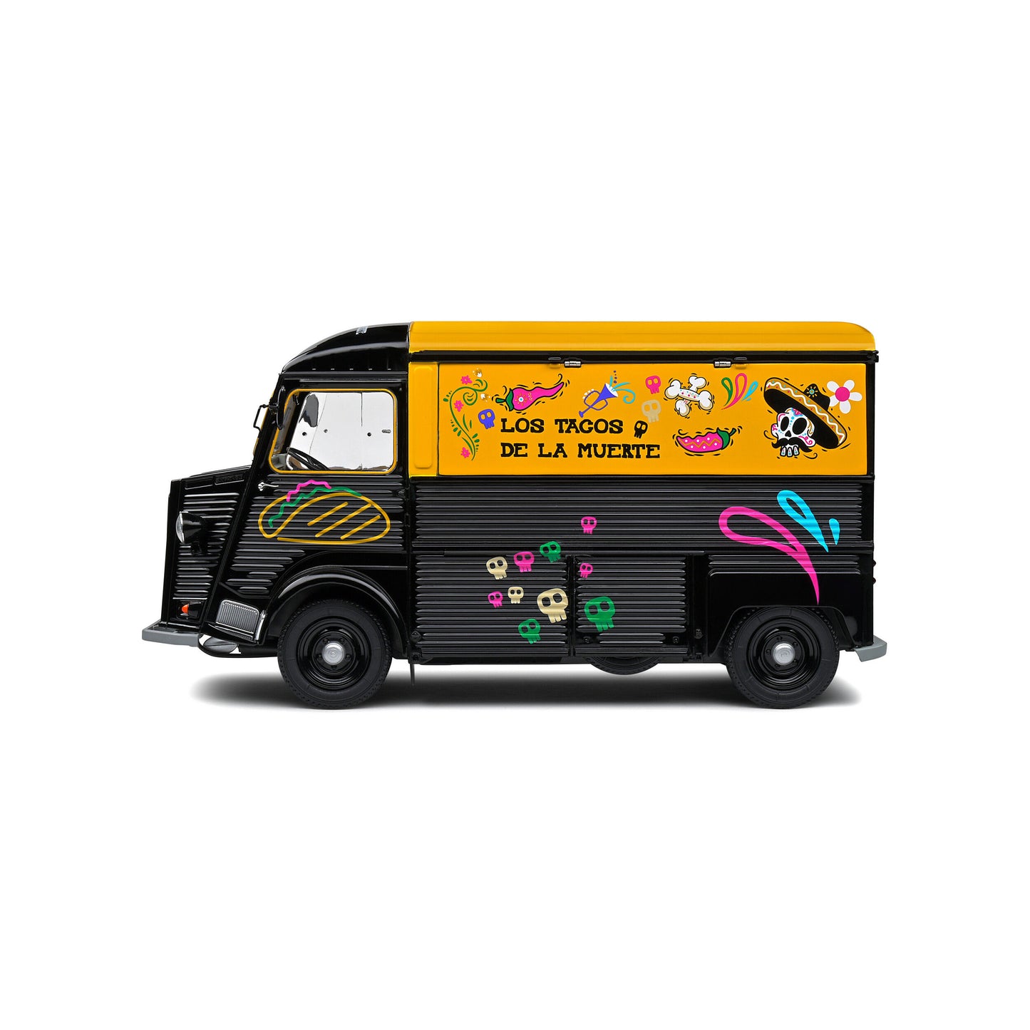 Mô hình xe Solido 1/18 Citroën TYPE HY Los Tacos de la Muerte – 1969