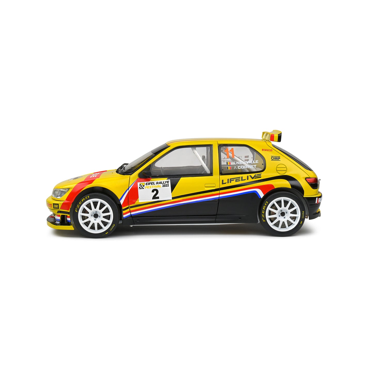 Mô hình xe Solido 1/18 Peugeot 306 Maxi – Eifel Rallye Festival – 2022 – #2 T.Neuville/A.Cornet