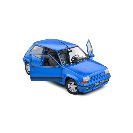 Mô hình xe Solido 1/18 Renault 5 GT TURBO MK2 – Bleu Lumiere – 1989