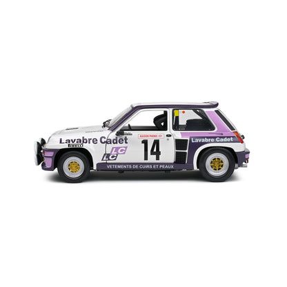 Mô hình xe Solido 1/18 Renault 5 Turbo – Rallye Lyon Charbonnière – 1983 – #14 Auriol/Nouaille