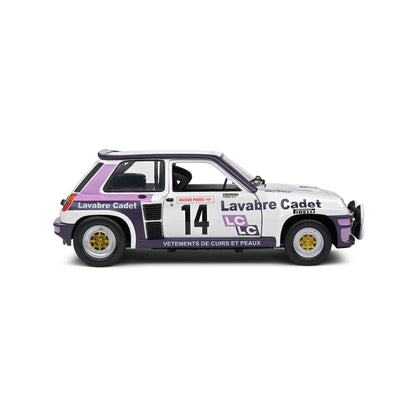 Mô hình xe Solido 1/18 Renault 5 Turbo – Rallye Lyon Charbonnière – 1983 – #14 Auriol/Nouaille