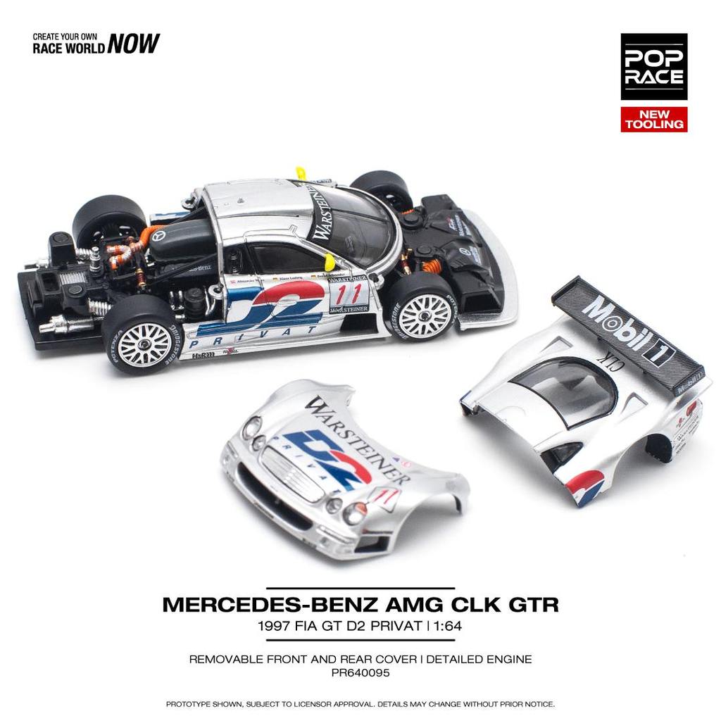 [HÀNG CÓ SẴN] Mô hình xe POPRACE 1:64 MERCEDES-BENZ CLK AMG GTR - 1997 FIA GT D2 PRIVAT PR640095